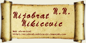 Mijobrat Mikićević vizit kartica